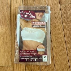 Carole Martin Strapless Comfort Bra-White